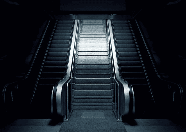 escalator, stairs, metro