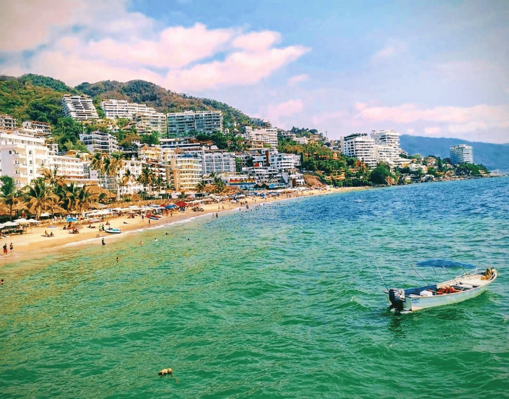 A beautiful coastside town with crystal clear water.