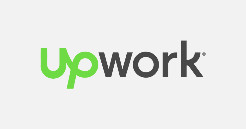Remote work websites: Logo for Upwork remote work platform.