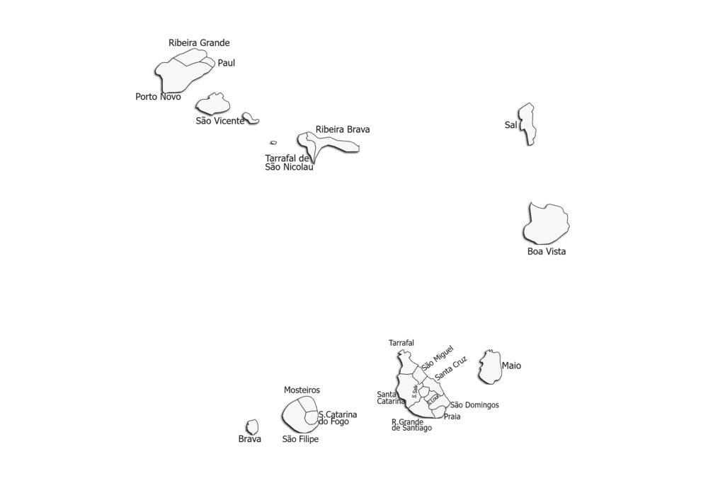 A map of Cape Verde.