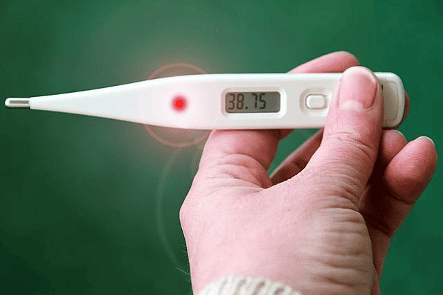 thermometer, fever, number