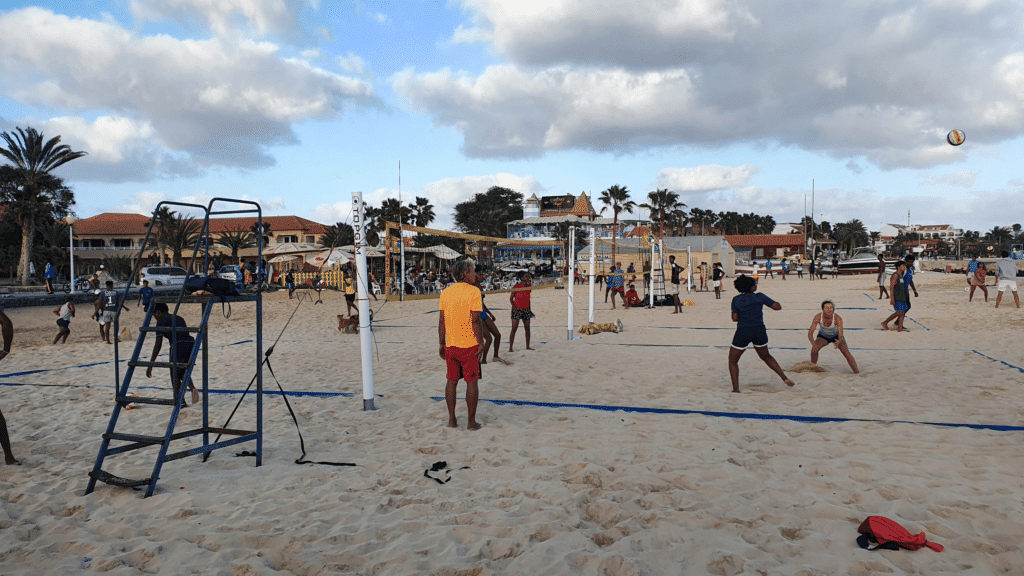 Beach volleyball on Santa Maria beach