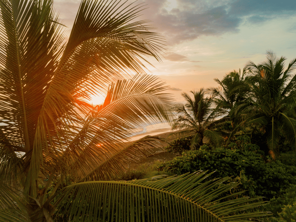 The sun sets over Costa Rica - the perfect place for a location independent business