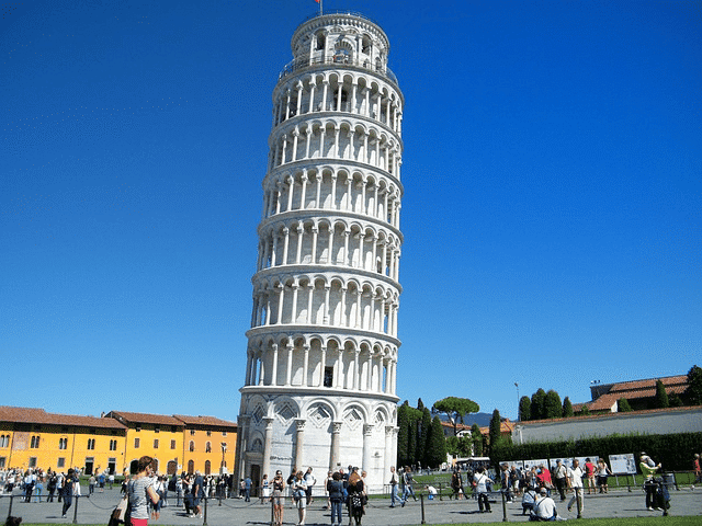 pisa, leaning tower, unintended tilt