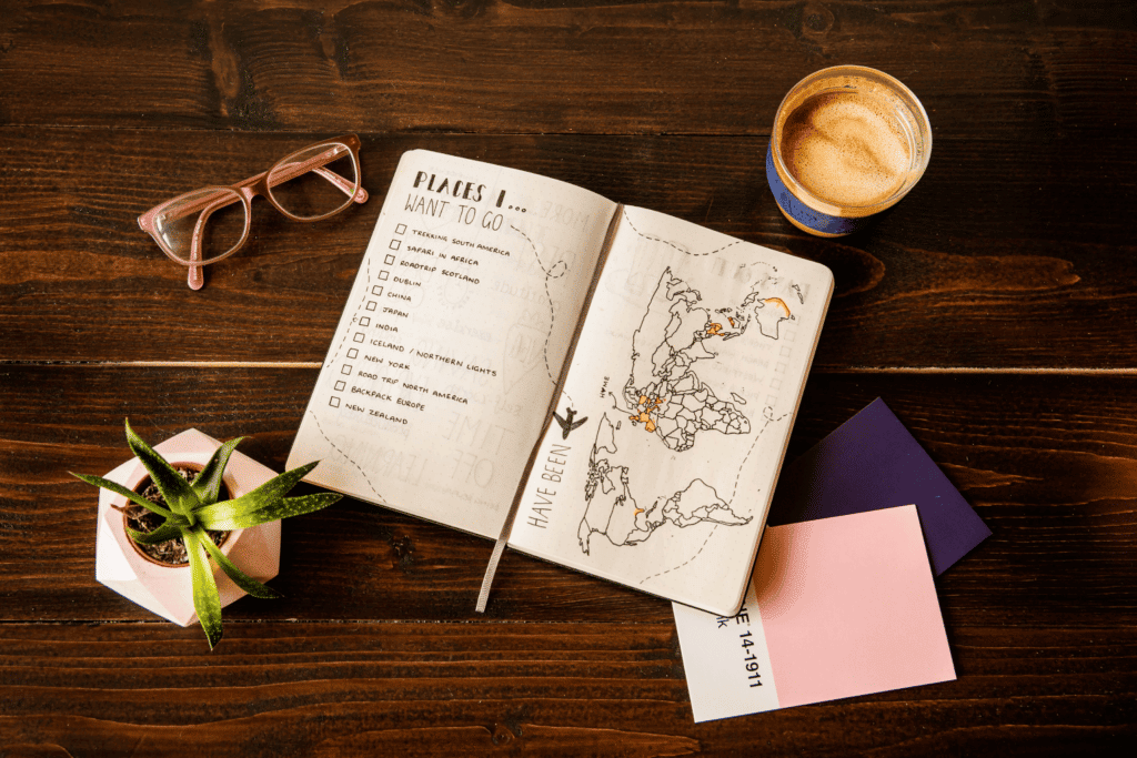 Porque não começar um diário de viagem, incluindo os teus planos de viagem?