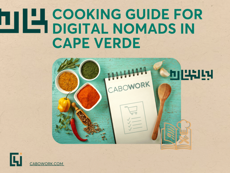 Cooking as a Digital Nomad: Cooking book with spices and vegetable