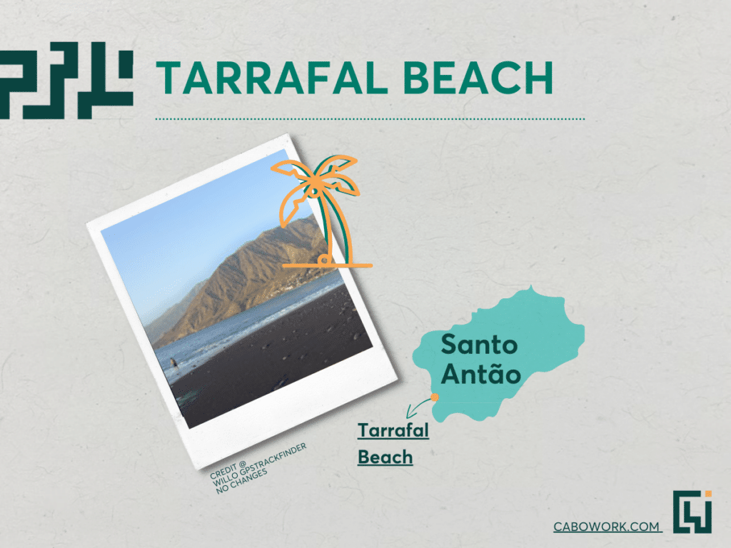 Tarrafal Beach (the one is Santo Antão) and its soft sand.