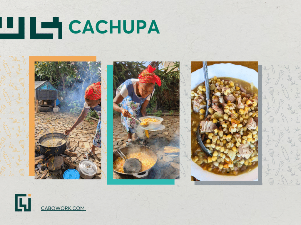 A real image of Cachupa on a plate - the national fish and reference for Cape Verdean Food