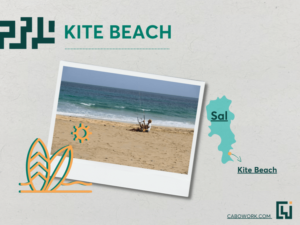 Location of Kite Beach in Sal - the most beautiful beaches in the Cape Verde Islands.