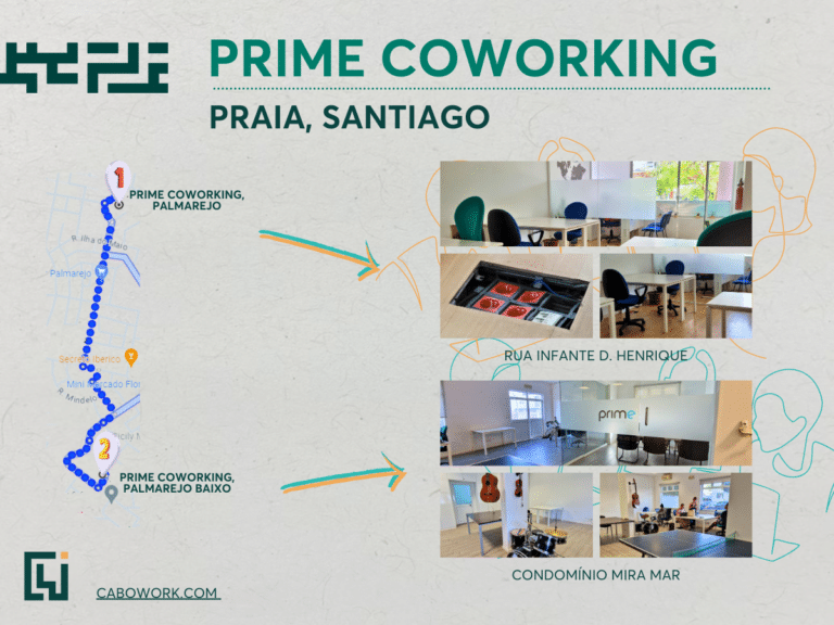Prime Coworking Cabo Verde, Palmarejo - locations in Praia, Santiago.