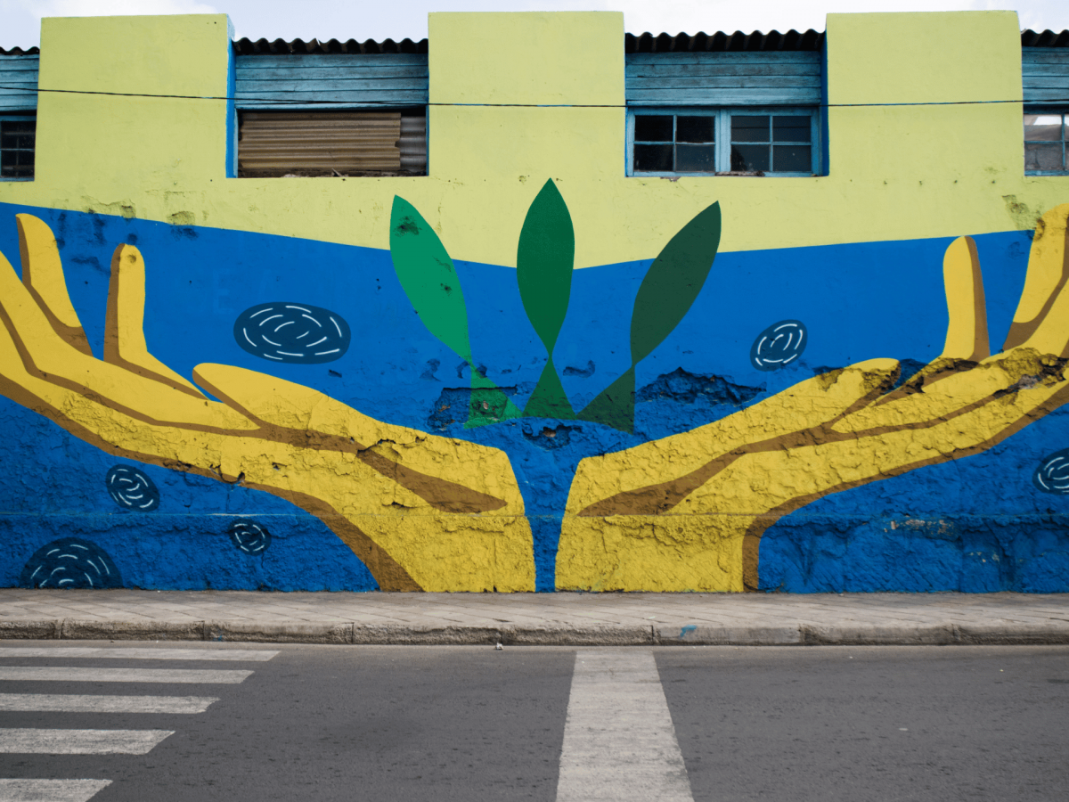 Beautiful street art in Cape Verde symbolizes the country's rich culture and heritage.